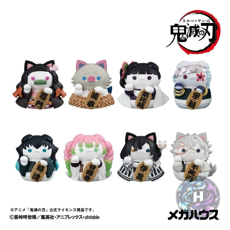 Demon Slayer Kimetsu no Yaiba Pack 8 Figurines Aleatoires Demon Slayer Fortune Cats Ver2 Mega Cat Project