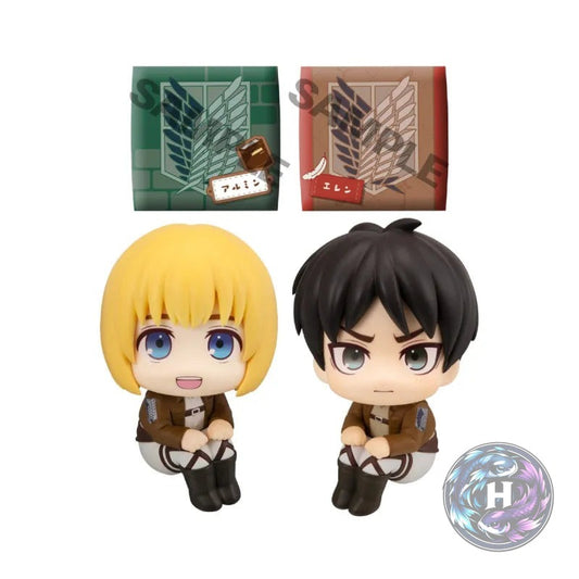 Attack On Titan Pack Figurines Armin Arlert Eren Jaeger Grumpy Look Up With Gift