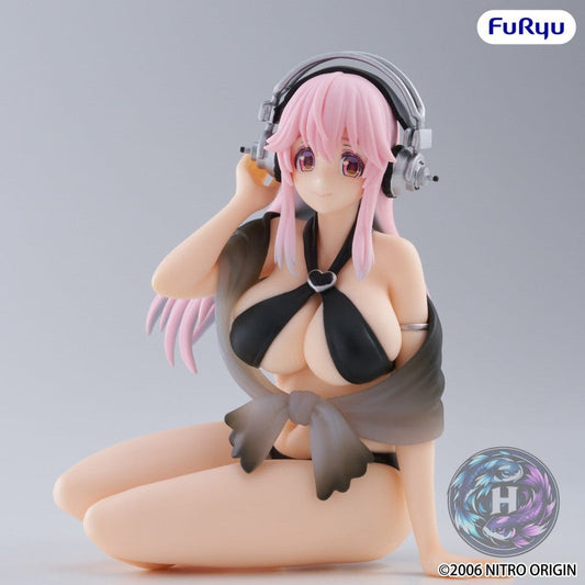 Figurine Super Sonico Swimsuit Black Color Noodle Stopper